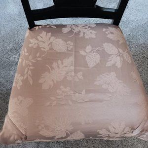 Set of 6 dining chair covers tan brocade fabric